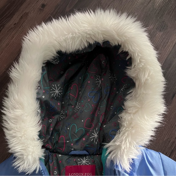 London Fog Periwinkle Girls Winter Puffer Jacket - Picture 5 of 6